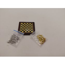 Skak spil p� magnet plade i metal (nyt) 1:12/1:16