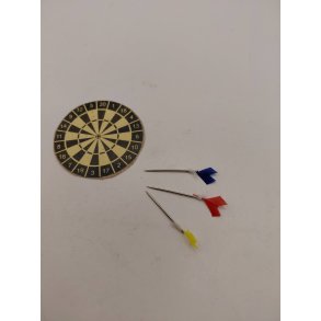 Dartskive med 3 pile (nyt)