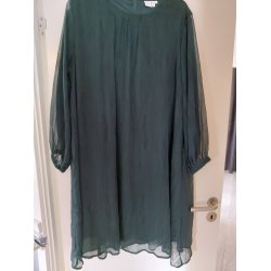 M�rk gr�n kjole (brugt) Str XXL 