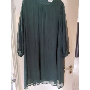 M�rk gr�n kjole (brugt) Str XXL 