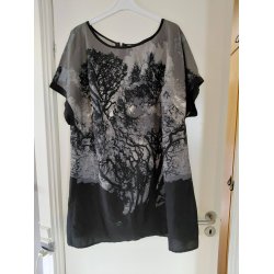 Gr�/sort tunika (brugt) Str 54