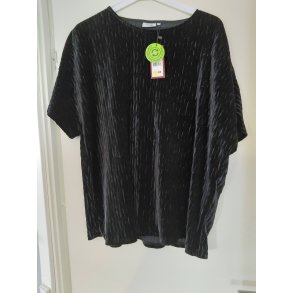 Bluse med korte �rmer i velour (ny) str 48