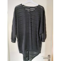 Bluse med flagermus �rmer  (brugt/lidt defekt) str 42