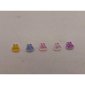 1 stk Meget lille kanin hoved i plastik (nyt)