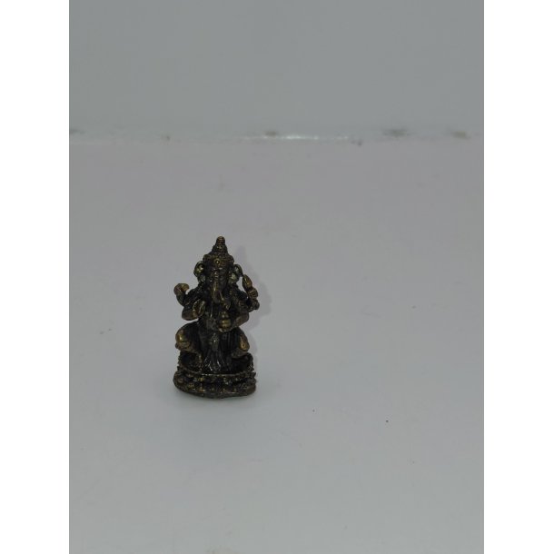 Figur af den hinduistiske gud Ganesha. I metal (brugt)
