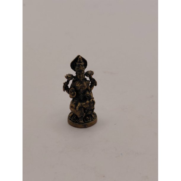 Hinduiske gudinde Saraswati i metal (vintage)