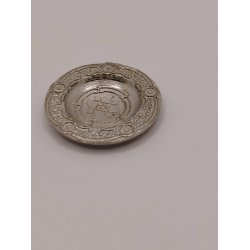 Tallerken/d�kke tallerken i metal (brugt/som ny)