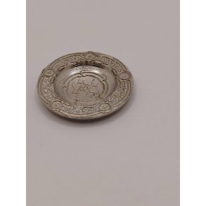 Tallerken/d�kke tallerken i metal (brugt/som ny)