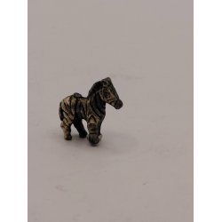 Meget lille zebra i metal (vintage)