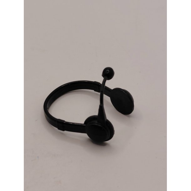 Stort headset i plastik (nyt) 1:6/1:12