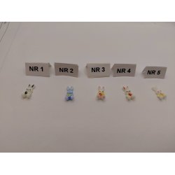 Meget lille pynte kanin i resin (ny)