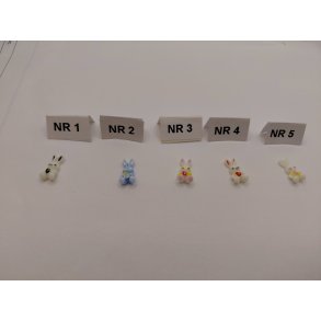 Meget lille pynte kanin i resin (ny)