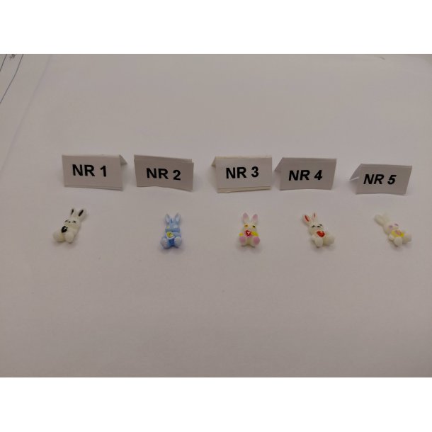 Meget lille pynte kanin i resin (ny)