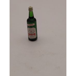 R�d Aalborg snaps.  Flaske i plastik (vintage)