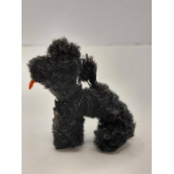Sort puddelhund (vintage/h�ndlavet)