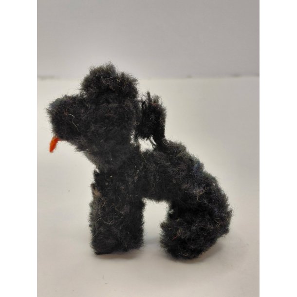 Sort puddelhund (vintage/h�ndlavet)