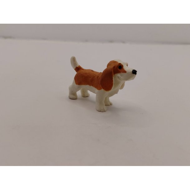 Basset hund i plastik (vintage)