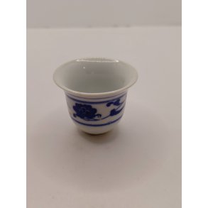 Stor blomster krukke i porcel�n (brugt)