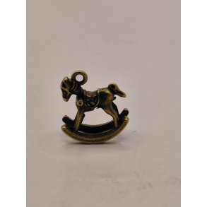 Meget lille gyngehest i metal (ny)