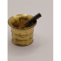 Krydderi morter med st�der i metal (vintage)