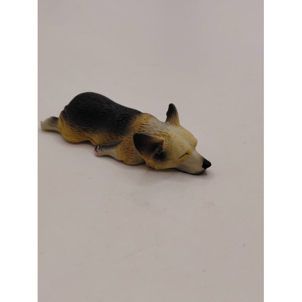 Corgi der sover. I resin (ny)