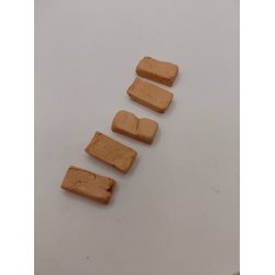 5 stk Terrakotta sten (nye)