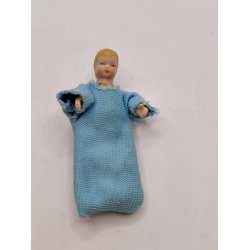 Baby dukke i sovepose. Caco (vintage)