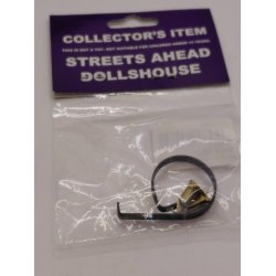 Butiks/d�r klokke i metal (ny)