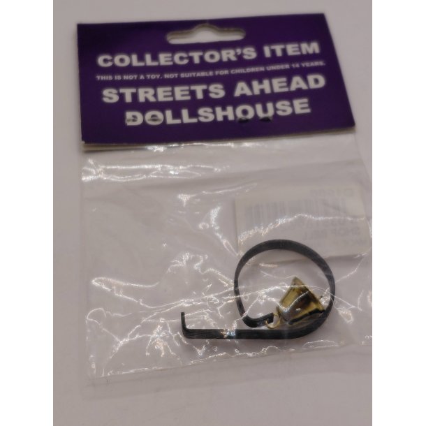 Butiks/d�r klokke i metal (ny)