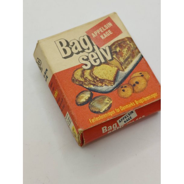 FDB bag selv appelsin kage stor �ske i kraftig karton. DANSK (vintage)