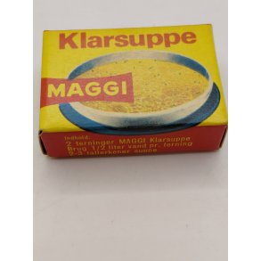 Maggi supper terning (stor) �ske i kraftig karton. DANSK (Vintage)
