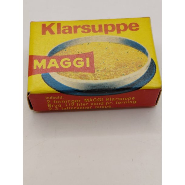 Maggi supper terning (stor) �ske i kraftig karton. DANSK (Vintage)