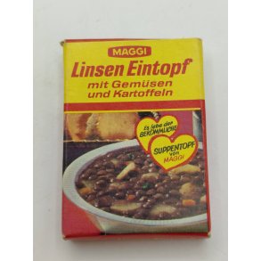  Maggi linse gryde. Stor �ske i kraftig karton. Tysk (vintage)