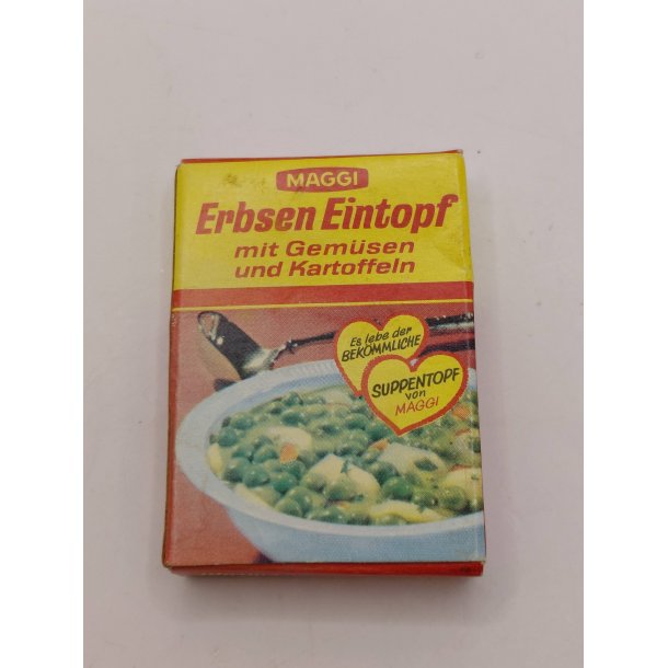  Maggi �rte gryde med gr�ntsager og kartofler. Stor �ske i kraftig karton. Tysk (vintage)