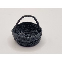 Sort flettet kurv (brugt)