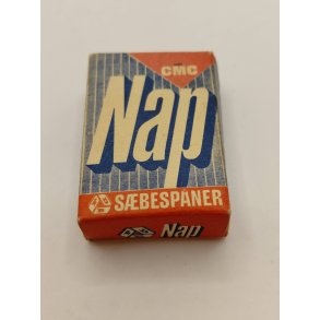 Nap vaskepulver stor �ske i kraftig karton. DANSK (vintage)