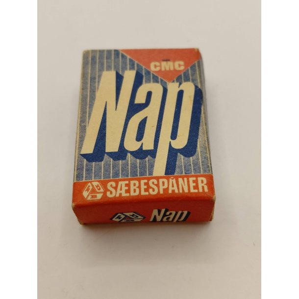 Nap vaskepulver stor �ske i kraftig karton. DANSK (vintage)