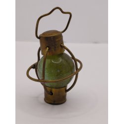  Skibslanterne i metal og med glaskugle (antik)