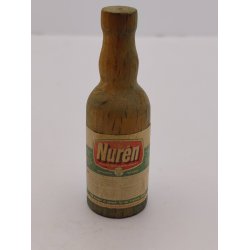 Nuren, reng�rings flaske stor i tr� (vintage) 7 x 2,3 cm