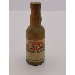 Nuren, reng�rings flaske stor i tr� (vintage) 7 x 2,3 cm