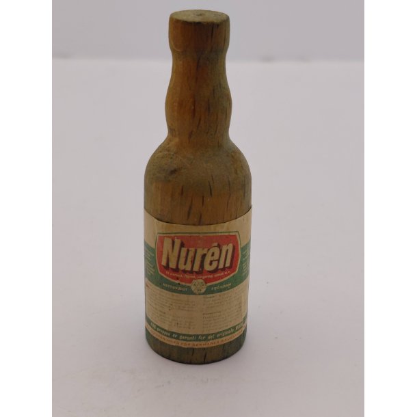 Nuren, reng�rings flaske stor i tr� (vintage) 7 x 2,3 cm