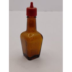Stor Maggi flaske uden label i glas (vintage) 6,5 x 2 cm