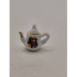 Te kande i porcel�n med heste motiv. Reutter (brugt/som ny)