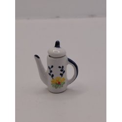 Kaffekande i porcel�n med sommer blomster (ny)