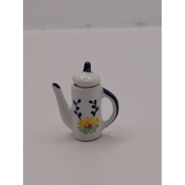 Kaffekande i porcel�n med sommer blomster (ny)