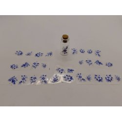 1 ark med 4 dekorations bl� blomster. Selvkl�bende (nye)