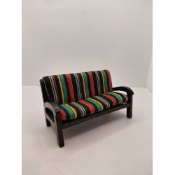 Sofa med h�ndsyet betr�k (vintage)
