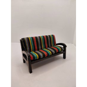 Sofa med h�ndsyet betr�k (vintage)