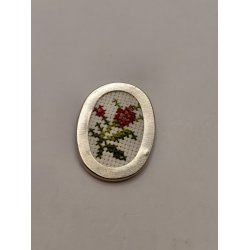 Billede af blomster (h�ndbroderet)