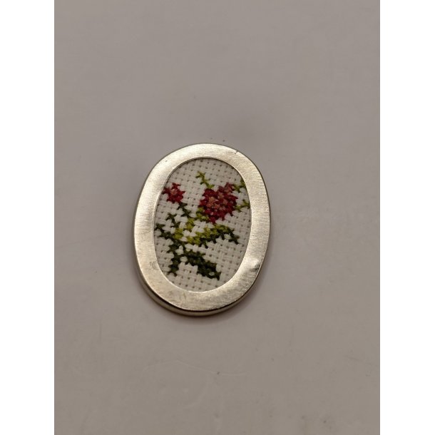Billede af blomster (h�ndbroderet)